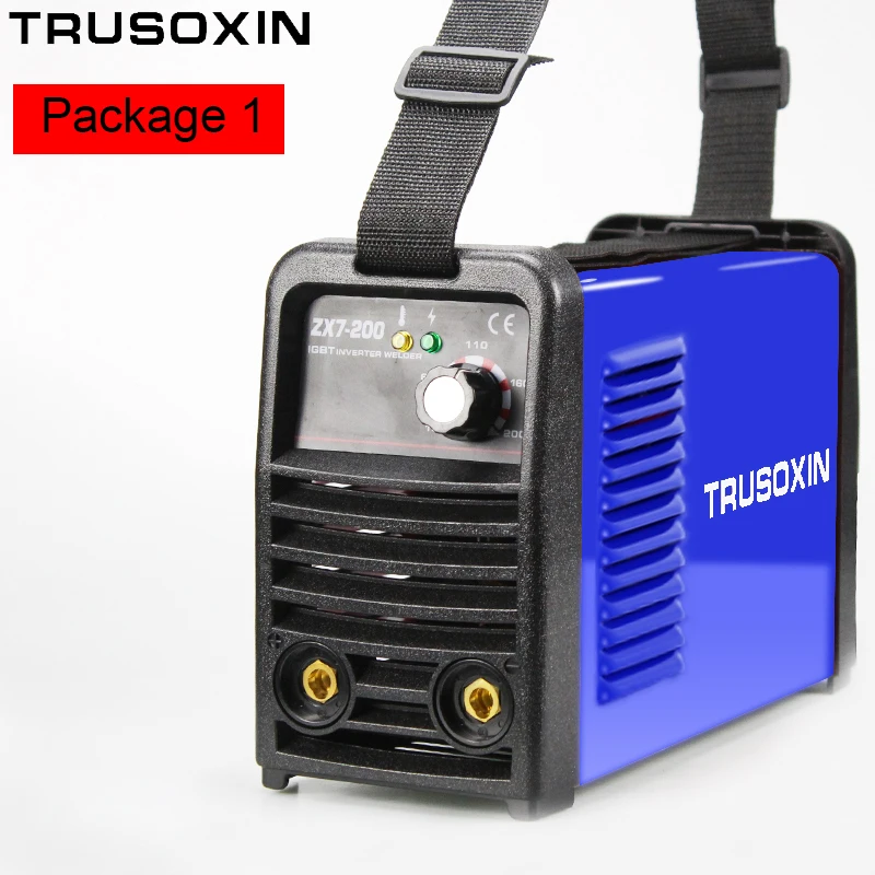 Package 1-BLUE Для 3,2 мм сварочный электрод инвертор переменного тока IGBT сварочный аппарат сварочное оборудование сварочный аппарат - Color: Package 1-BLUE