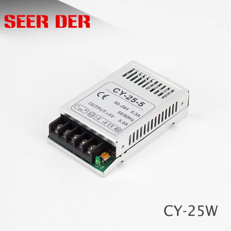 Convertidor Super Mini de tamaño Ac a Dc 5 v 5a/Fuente de alimentación conmutada de voltaje constante 25w 12v 2a /24v 1a/ 5 Volt 5 Amp Smps circuito