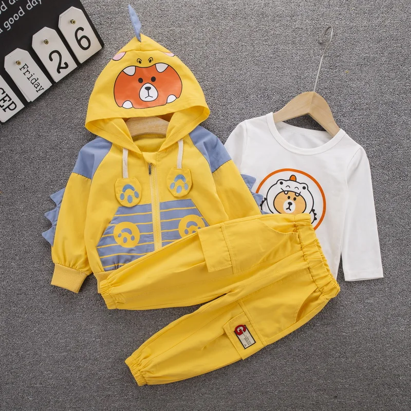 

2020 Spring and Autumn Clothing for Boys and Girls Panda Cartoon Baby Leisure Bib Clothes for Boys 3 Children Sports Clothes