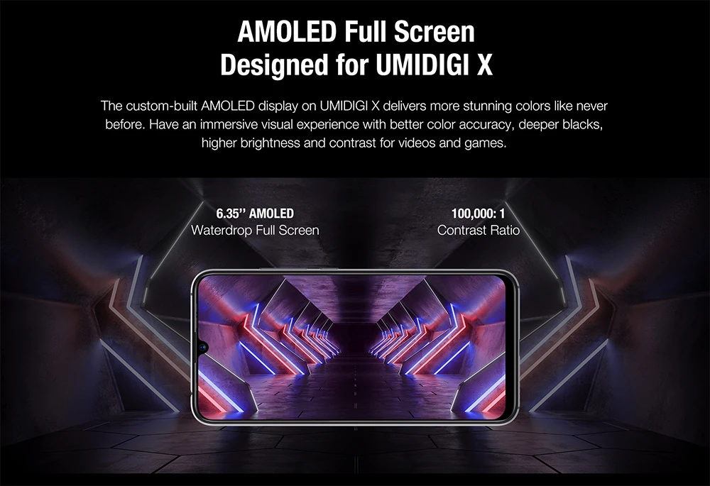 UMIDIGI X глобальная версия Встроенный экран отпечатков пальцев 6,3" AMOLED 48MP Тройная камера заднего вида 128GB NFC Helio P60 4150mAh Мобильный телефон celula