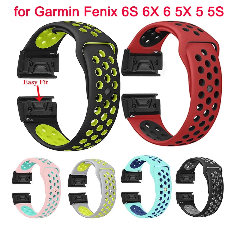 Ремешок для смарт-часов Garmin Fenix 5X 5 6 6X 6S 3 3HR D2 S60 GPS силиконовый быстросъемный