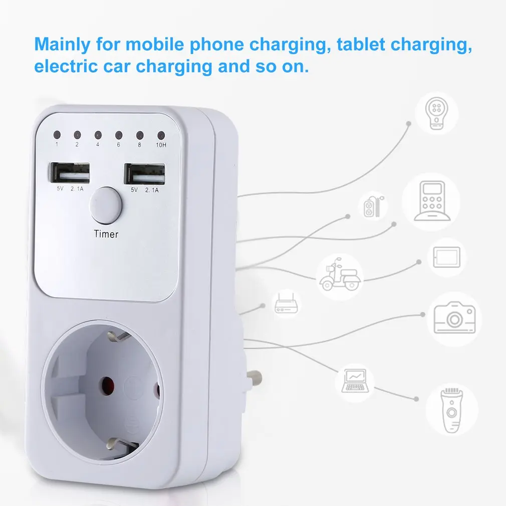 Таймер обратного отсчета штепсельной вилки ЕС умный переключатель управления