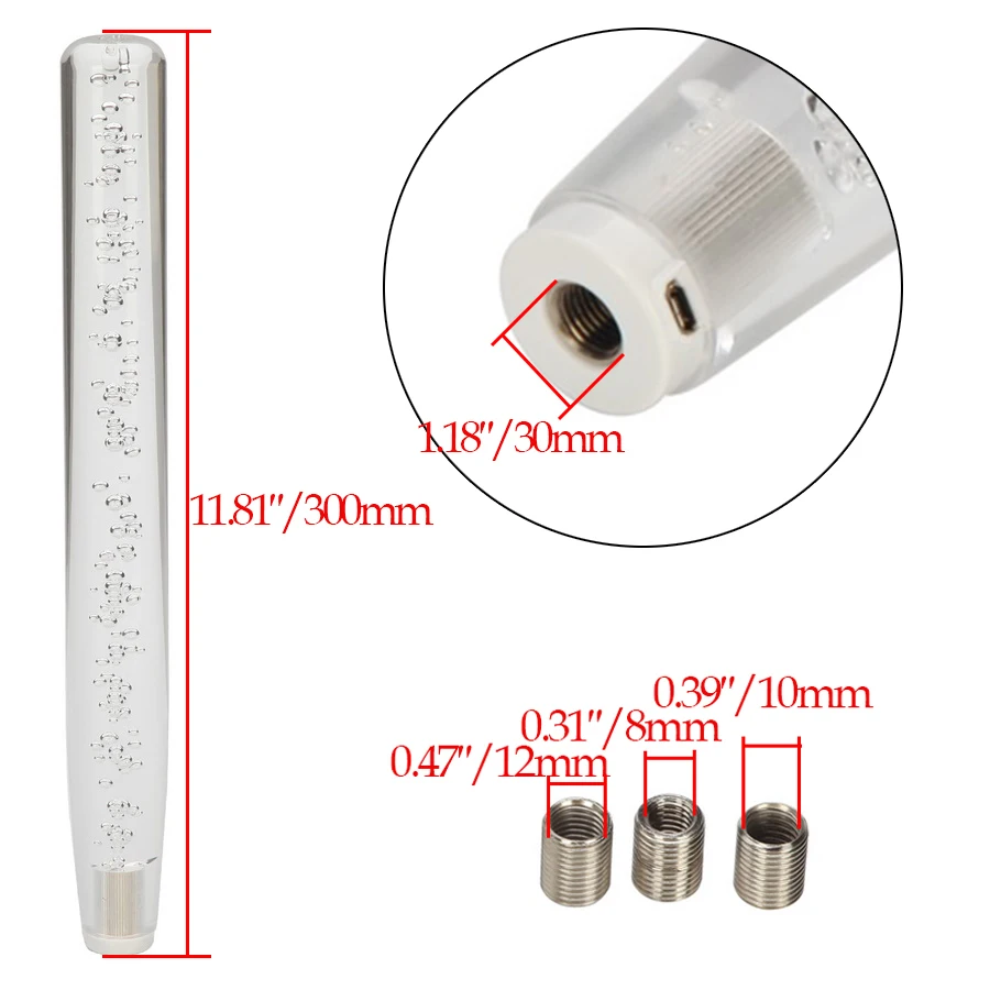 Светодиодсветильник Цветная Акриловая Светодиодная лампа 30 см прозрачная ручка
