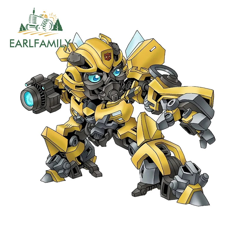 EARLFAMILY 13 см x 10 9 для детей Бамблби мультфильм стикеры автомобиля ноутбука лобовое