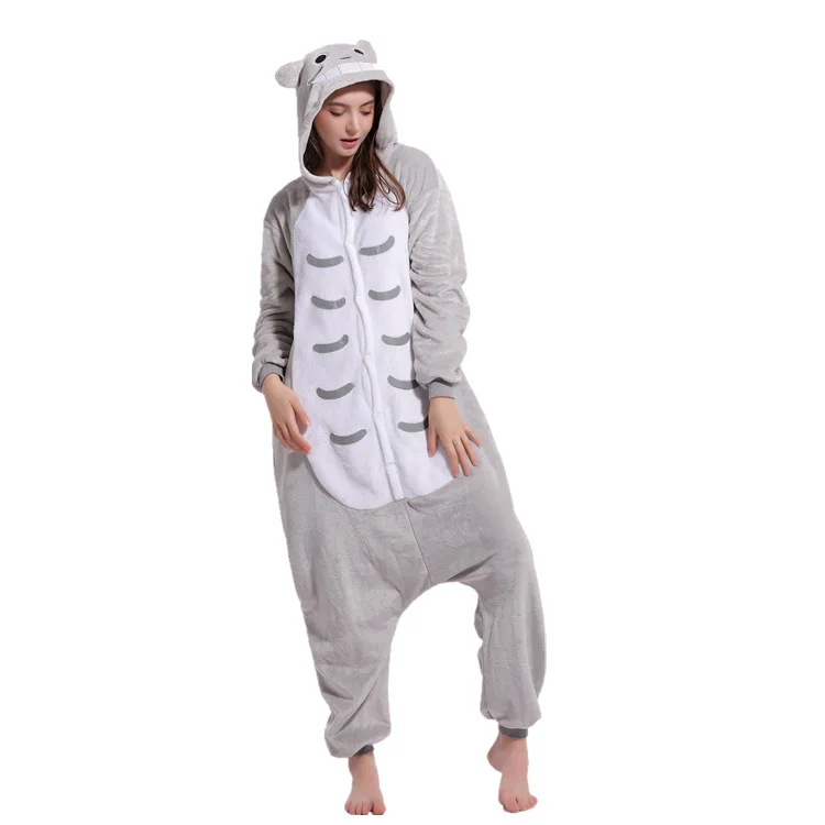 Кингуруми Акула Пикачу Onesie взрослых женщин животных пижамы набор фланелевые теплые мягкие пижамы зимний комбинезон пижамы Косплей - Цвет: as picture
