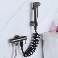 bathroom bidet faucets solid brass cold toilet shower blow fed spray gun nozzle mixer balcony mop pool taps grey stopcock
