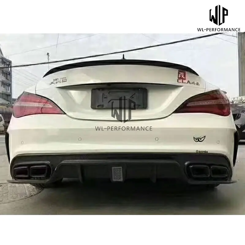 W117 CLA200 CLA45 высококачественный задний диффузор из углеродного волокна со