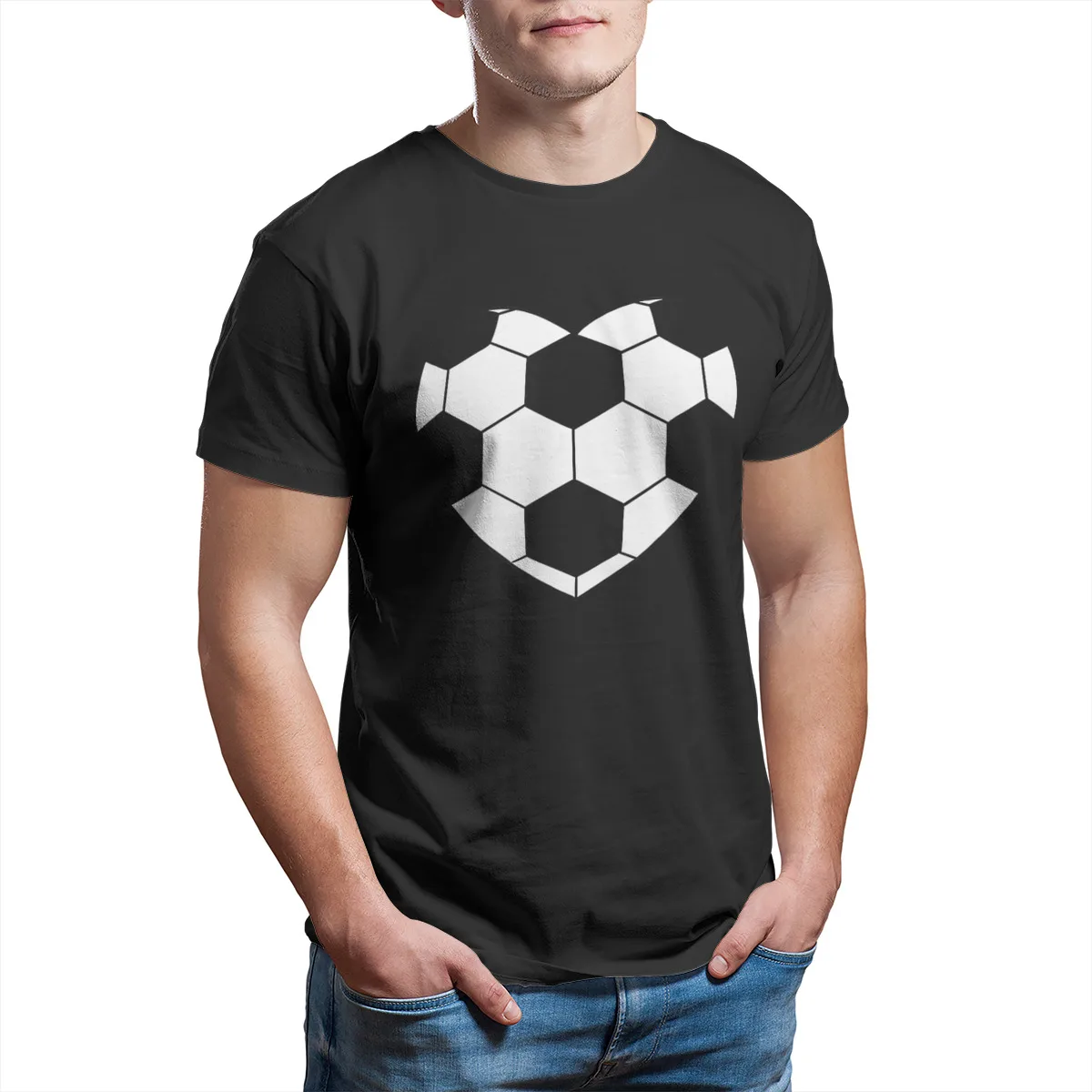 

Oversized Sleeve Streetwear Soccer Valentine Day T-shirt Soccer Lover Valentin Essentials Cotton Graphic T-shirt