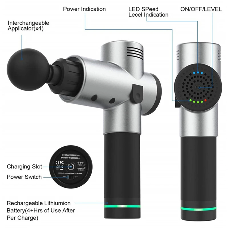 

Fascia Gun Muscle Massage Gun Deep Tissue Electric Muscle Massager Fitness Therapy Fascial Exercising Pain Relief Body Shaping