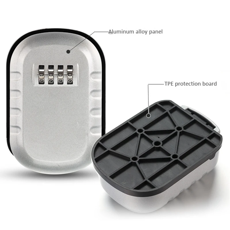 

JFBL Hot Key Box Wall Mounted 4 Digit Combination Storage Lock Box with Large Capacity for Home Hotel School and Businesse