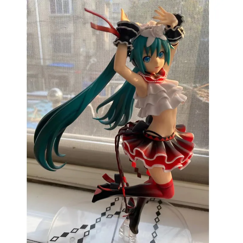 

Original Anime PVC Action Figure Famous Game Characters Girl With Double Ponytail Bless You Model Toys With Box