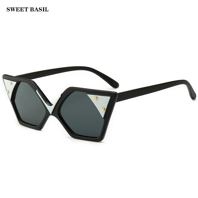 Солнечные очки кошачий глаз с заклепками и базиликом | Аксессуары для одежды