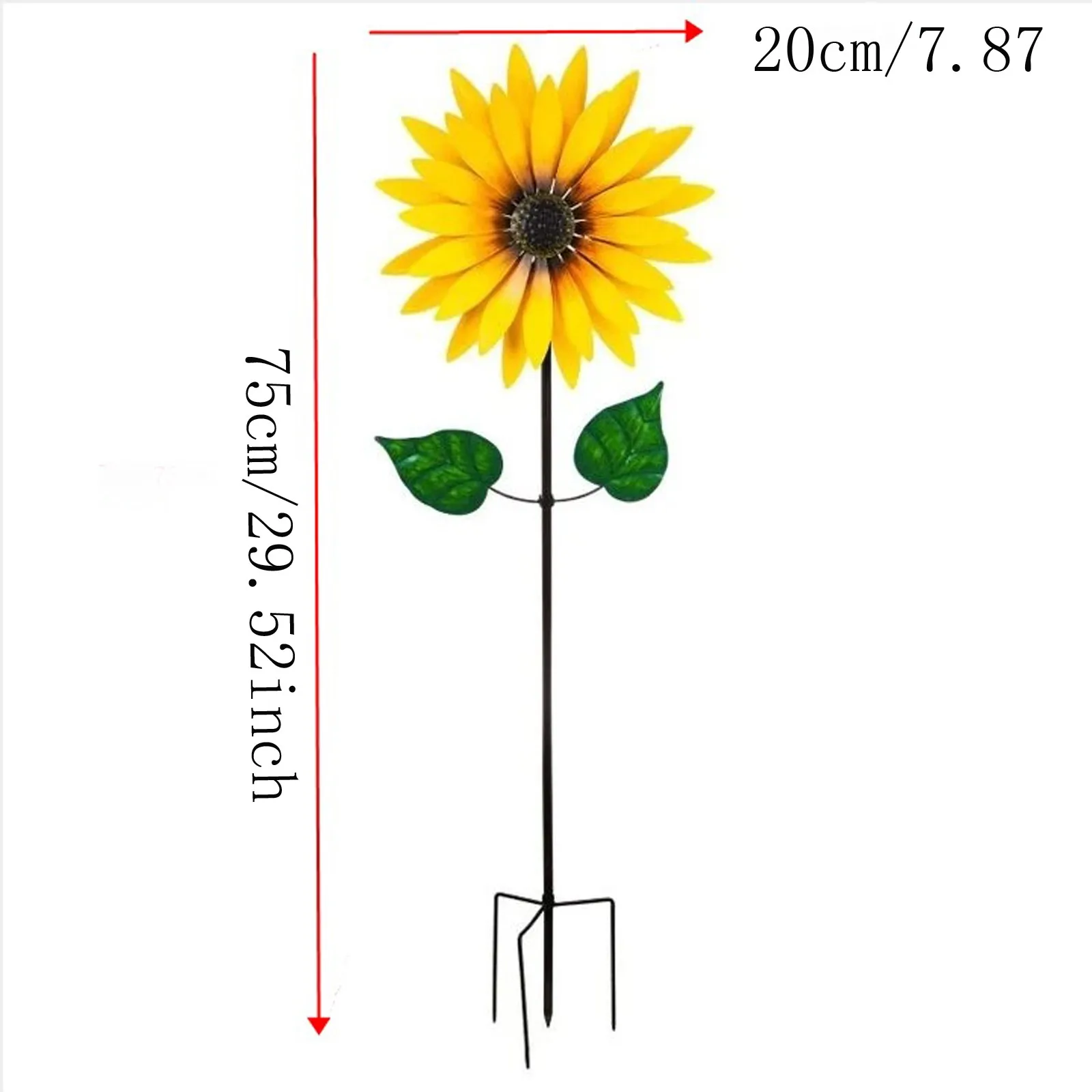 

Outdoor Garden Rotating Windmill Wrought Iron Sun Flower Sunflower Decor Windmill Garden Wind Spinner With Stake Garden Layout