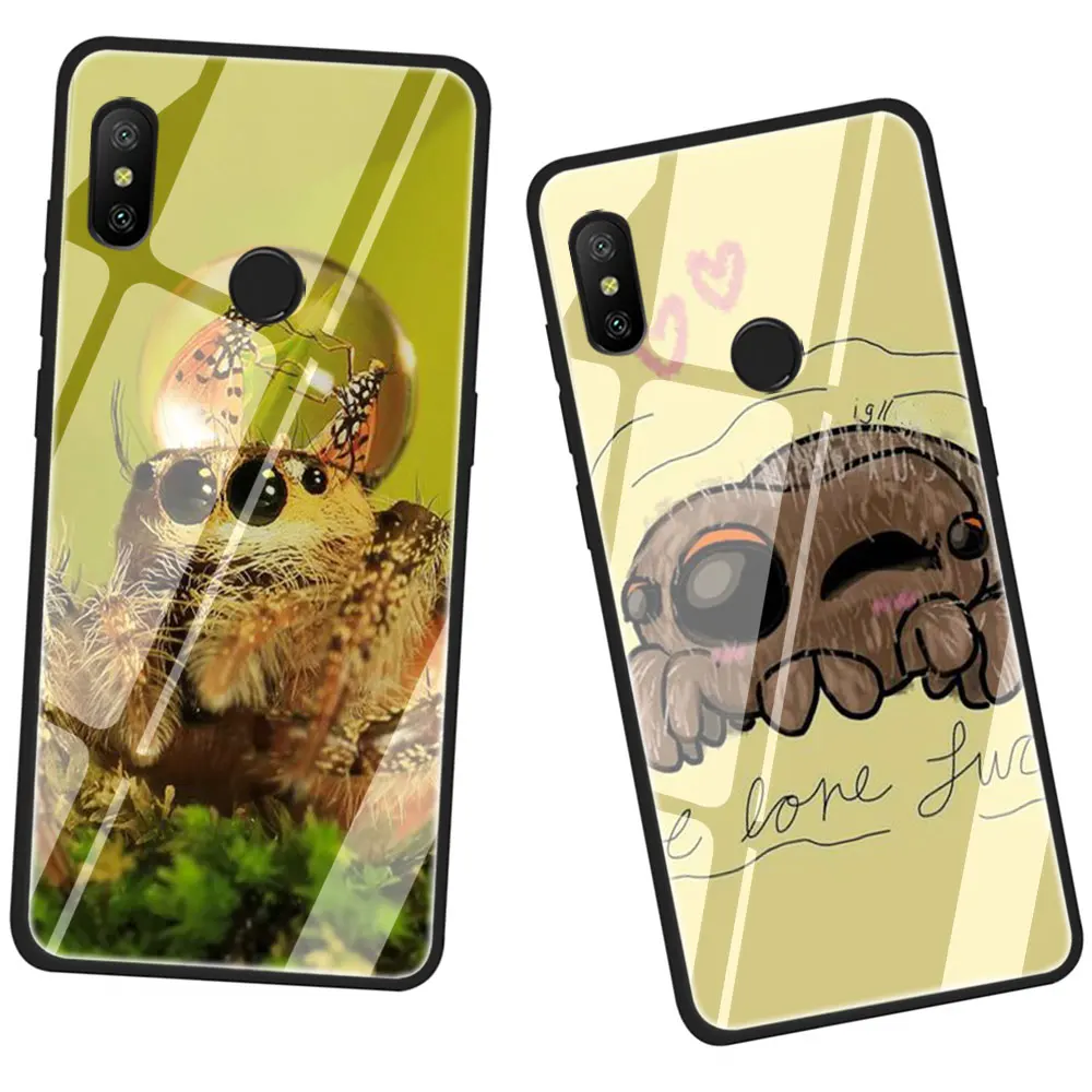 Lucas The Spider Tempered Glass Phone Cover Case for Xiaomi 8 9 A1 5X A2 6X Redmi 4X 6A Note 5 6 7 Pro Pocophone F1 | Мобильные