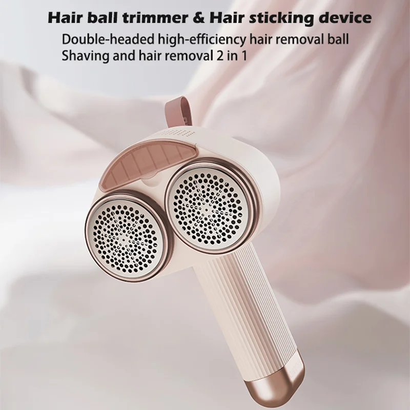 

Double-Headed Hair Ball Trimmer Sticking Device 2 In 1 USB Fabric Shaver Hair Removal Machine For Clothes Pellets Long Standby