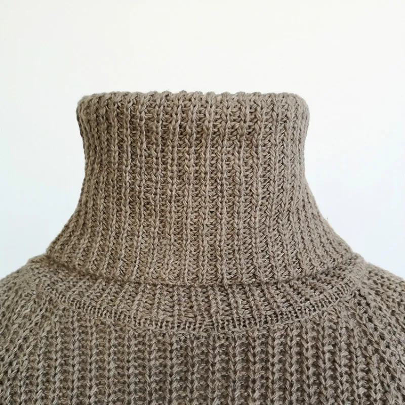 

Women's Long Section Turtleneck Off-the-shoulder Sweater Dress 2019 Autumn and Winter Sweater Full Sleeve Ladies Warming Wear