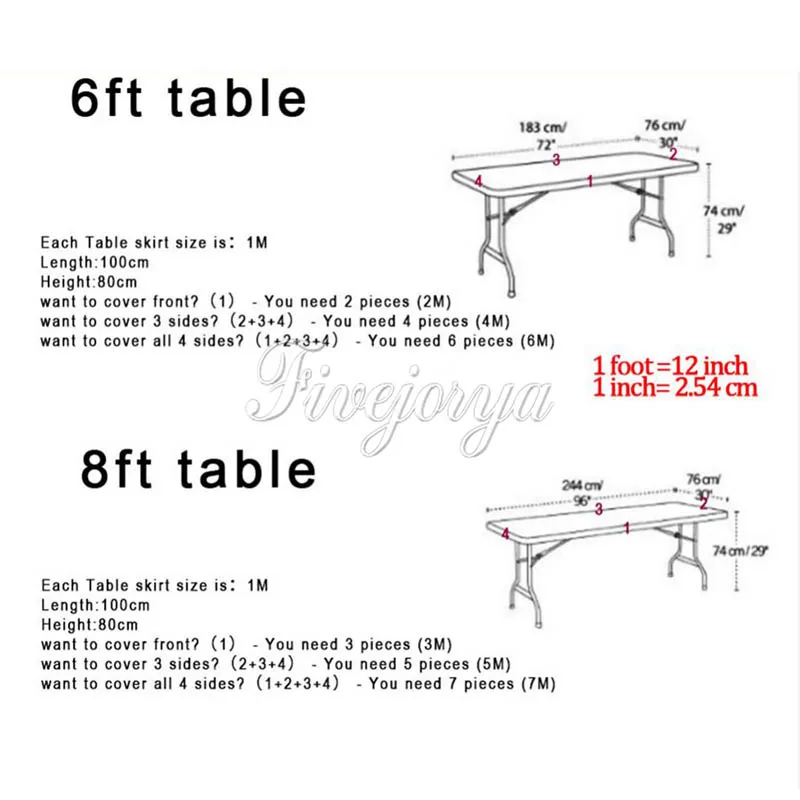 

3Pcs/lot Tulle Tutu Table Skirt Tulle Tableware for Wedding Decoration Baby Shower Party Wedding Table Skirting Home Textile