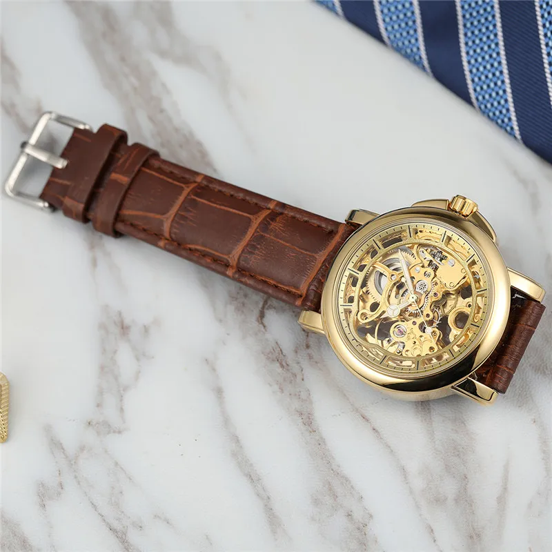 FORSINING мужские наручные часы автоматические механические Военные спортивные Топ