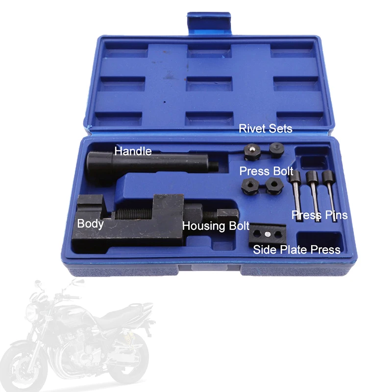 Motorcycle Chain Breaker Riveting Tool for Chain 415 420 428 520 525 530 630  ATV 4 pins Chain Cutter Riveter Riveting Tool