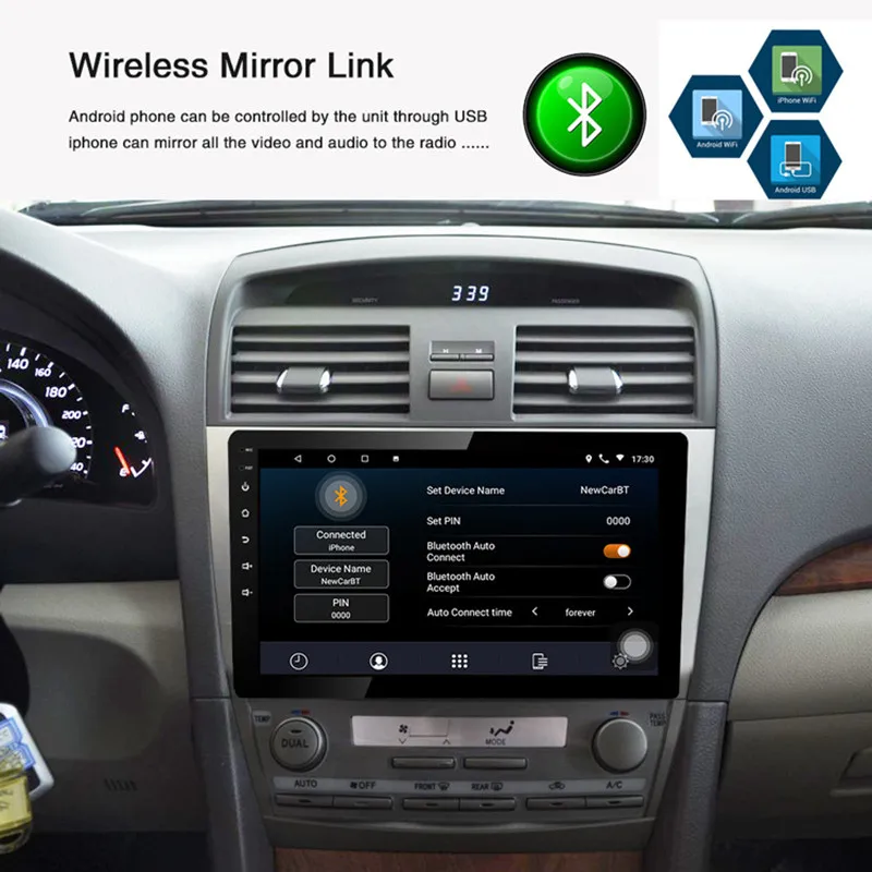 Автомобильный DVD-плеер на Android 10 1 с GPS-навигацией Wi-Fi Стерео Авторадио умный