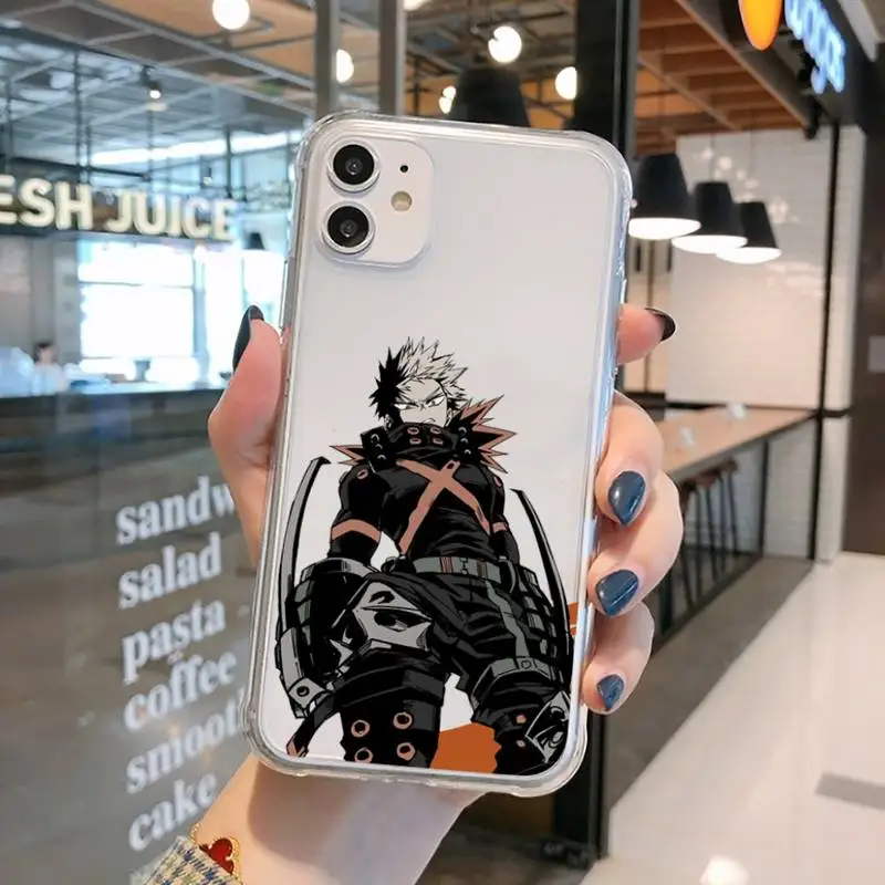 

Anime My Hero Academia Phone Case Transparent for iPhone 11 12 mini pro XS MAX 8 7 6 6S Plus X 5S SE 2020 XR