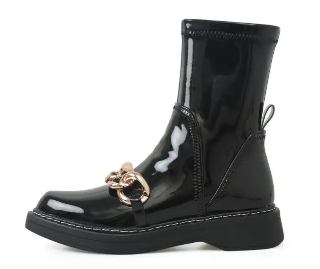 

Женские ботильоны на среднем каблуке 3 см, с круглым носком