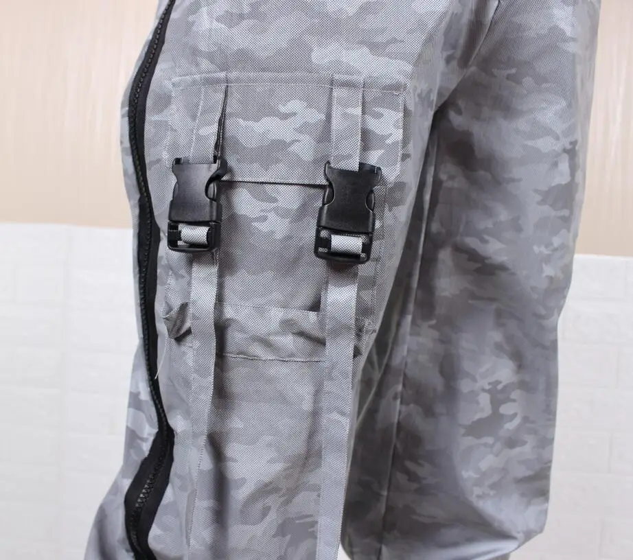 Мужские камуфляжные Светоотражающие брюки карго с молнией сбоку спортивные