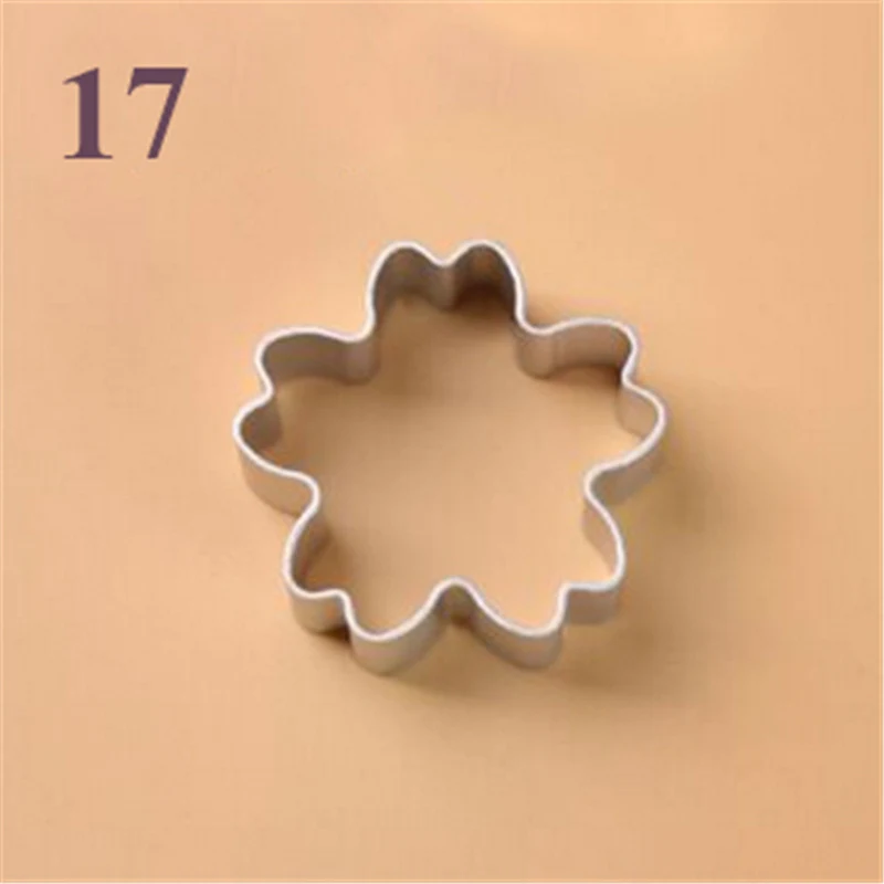 17 Форма для печенья из нержавеющей стали, инструмент для торта, форма для печенья, штампы для резки - Цвет: 17
