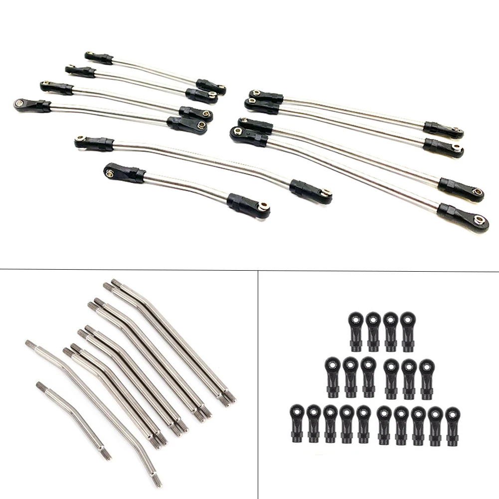 

RCTOYFUN 10 шт./компл. металлические звенья для радиоуправляемого автомобиля с пластиковыми концами стержня сборные аксессуары для Axial SCX10 II 90046 ...