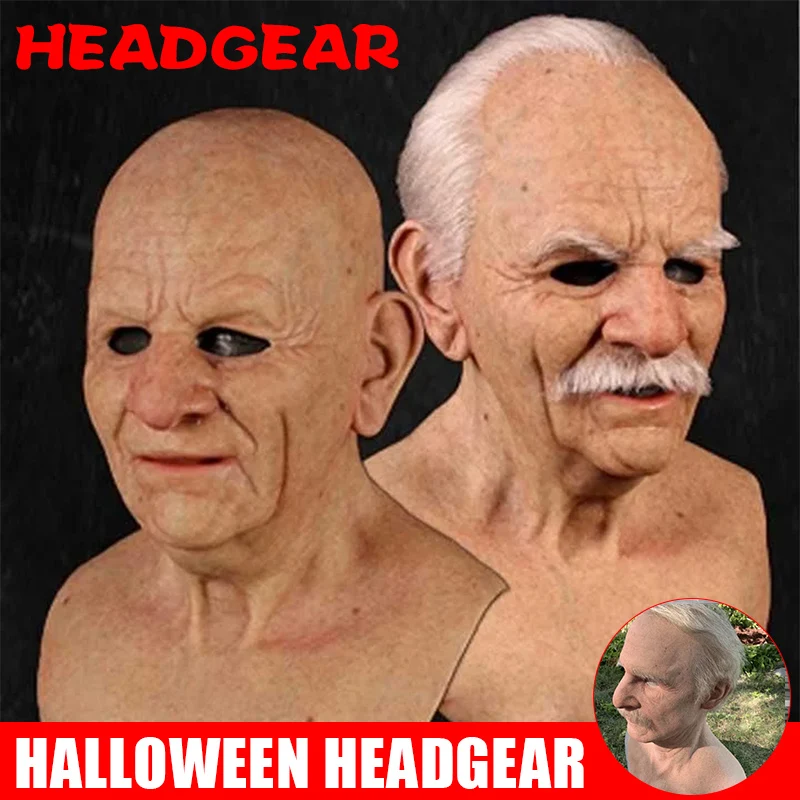 

The Elder Old Man Headgear for Masquerade Halloween Realistic Headgear FS99