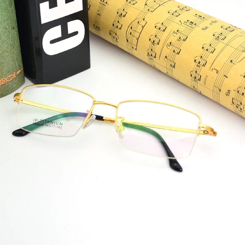 2020 Новый полуоправе квадратный чистый Титан Линзы для очков оправа при