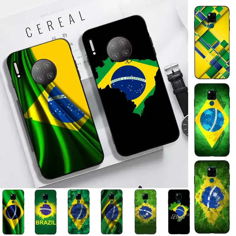 

FHNBLJ Brazil Brazilian flag Phone Case for Huawei Mate 20 10 9 40 30 lite pro X Nova 2 3i 7se