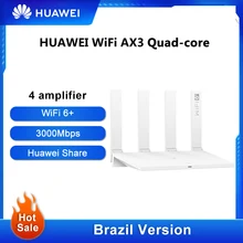 Original Brazil Version HUAWEI WiFi AX3 Pro Four Amplifiers WiFi 6+ Wireless Router WiFi 6+ Repeater 3000 Mbps NFC Dual Core