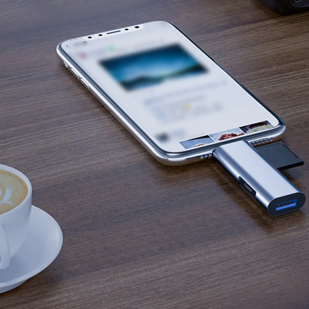 Тип c кард ридер Многофункциональный мобильный телефон с поддержкой OTG двойного