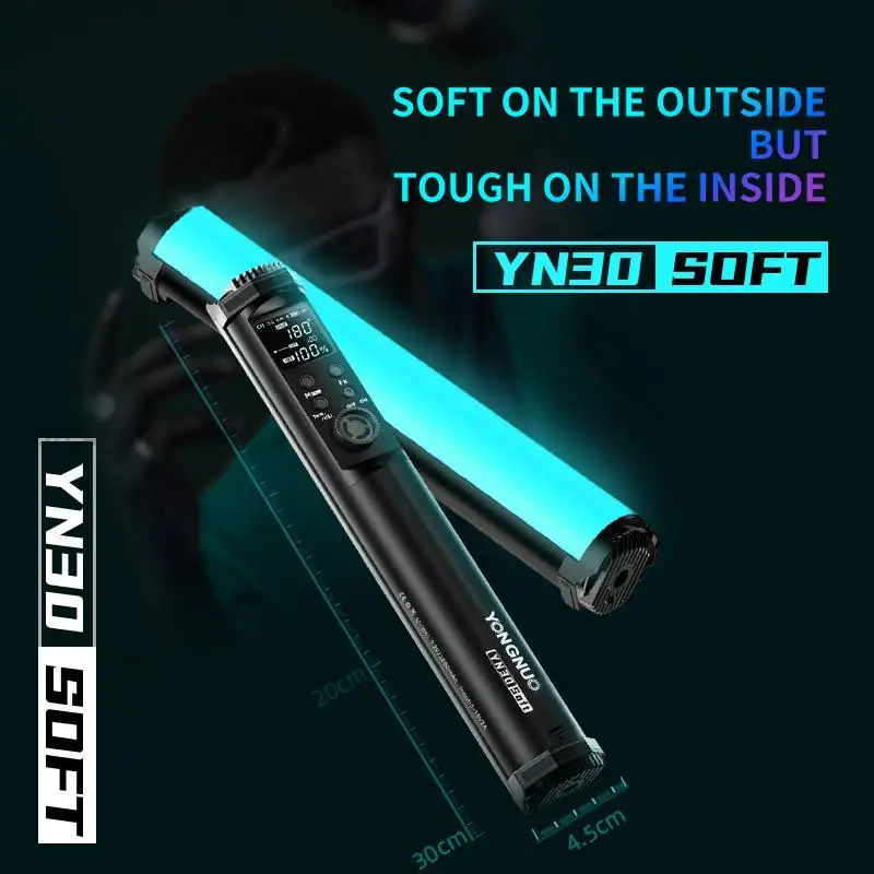 

YONGNUO YN30Soft SOFT RGB Color Photography Light Stick Tube Handheld Portable Video Lamp Live Fill Light APP Remote Control
