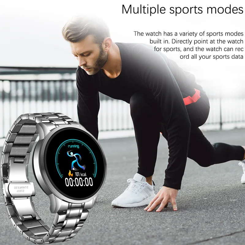

New Smart Watch Men Heart Rate Blood Pressure Information Reminder Sport Waterproof Smart Watch for Android IOS Phone 2021