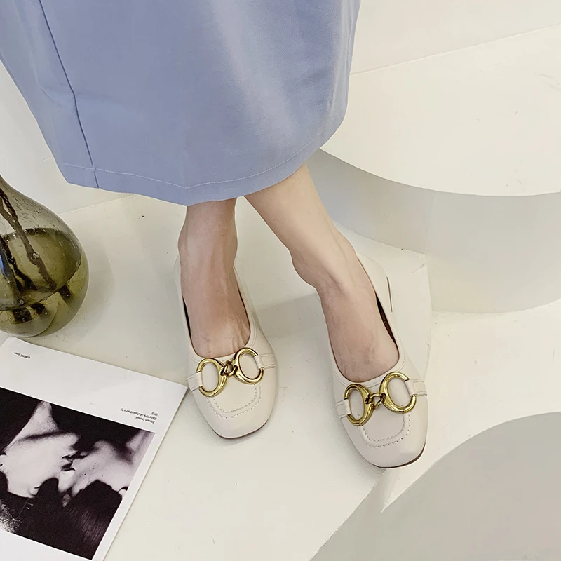 Женские балетки наряд Снова в школу для девочек Осенние плоские лоферы с пряжкой