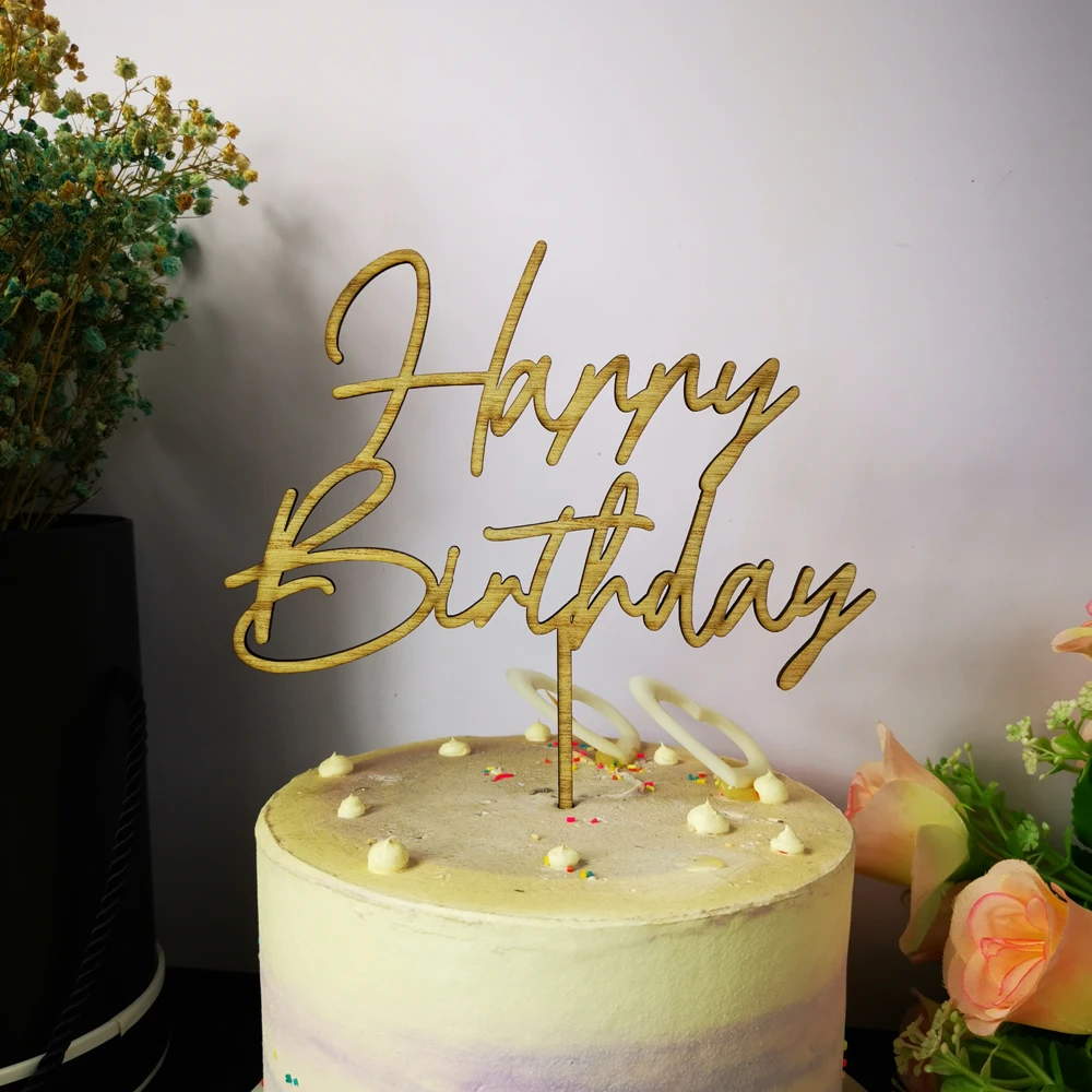 Розовое золото искусственная акриловая буква золотой серебряный торт флаг