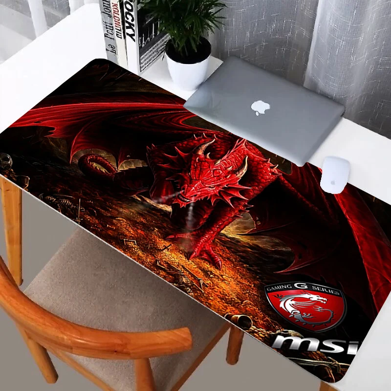 

Большой коврик для мыши MSI, игровые аксессуары, коврик для мыши, игровой резиновый коврик, коврик для клавиатуры, Настольный коврик для игр Cs ...