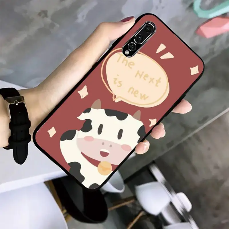 

YNDFCNB happy new year Phone Case for Huawei Mate10 20Lite 20X Mate20 30 40 Pro Nova3 4 4E 3i nova5 5ipro black soft TPU case