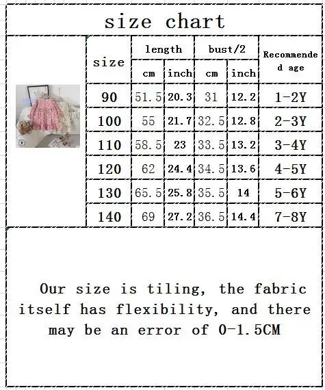 

Girls' floral dress 2021 spring new Korean fashion bubble sleeve princess dress 1y-8y