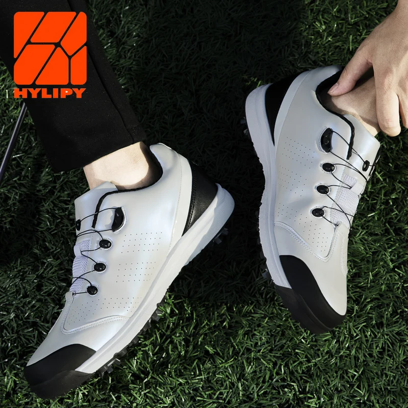 

Golf Shoes Men Sneaker Breathable Anti-slip 2021 Sneakers Waterproof Sports Quick Lacing Shoes with Rubber Outsole Size 38-45