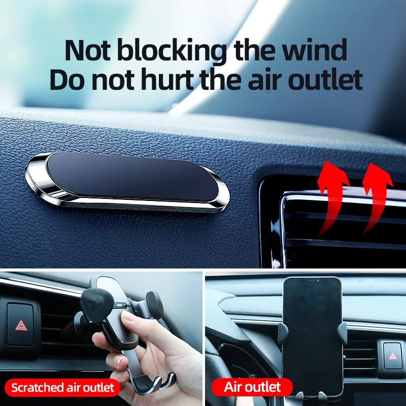 

360 Magnetic Car Phone Holder Stand In Car for IPhone 7 XR X Xiaomi Magnet Mount Cell Mobile Phone Wall Nightstand Support GPS