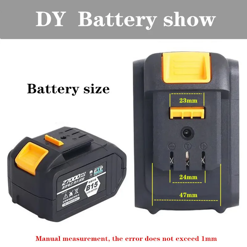 21V lithium battery pack electric wrench supporting power large capacity 18650 tool |
