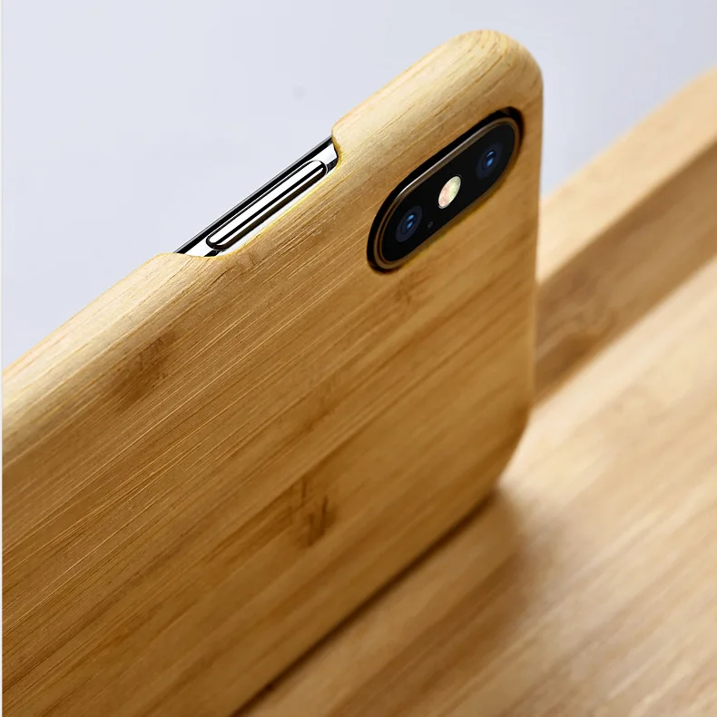 Деревянный чехол для iPhone 13 12 Mini 11 Pro Max XS X XR 8 7 6 6S Plus SE 2020 Натуральный Бамбуковый
