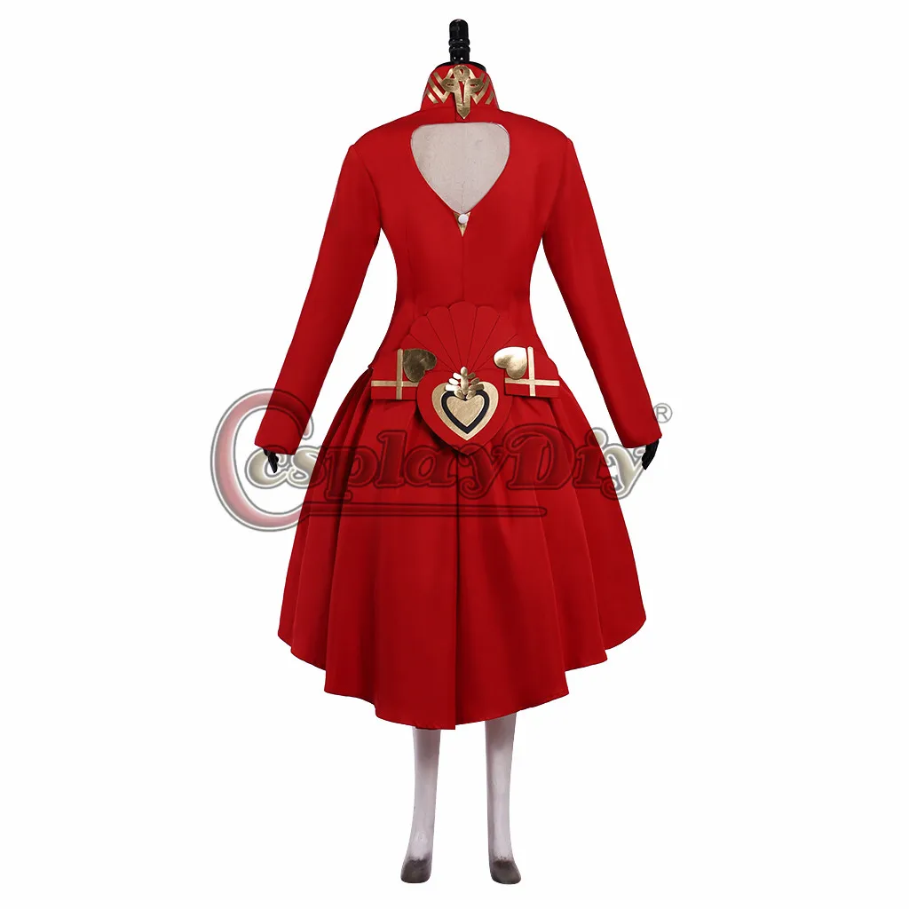 Cosplaydiy Fire Emblem: Three Houses Cosplay Edelgard Von Fresberg Time Skip Costume Women Red Dress Halloween Custom Made
