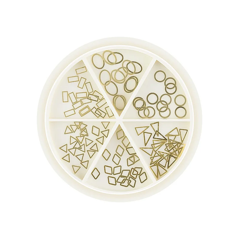 Коробка с 3D наконечниками для ногтевого дизайна запчасти часов скелет панк Стад