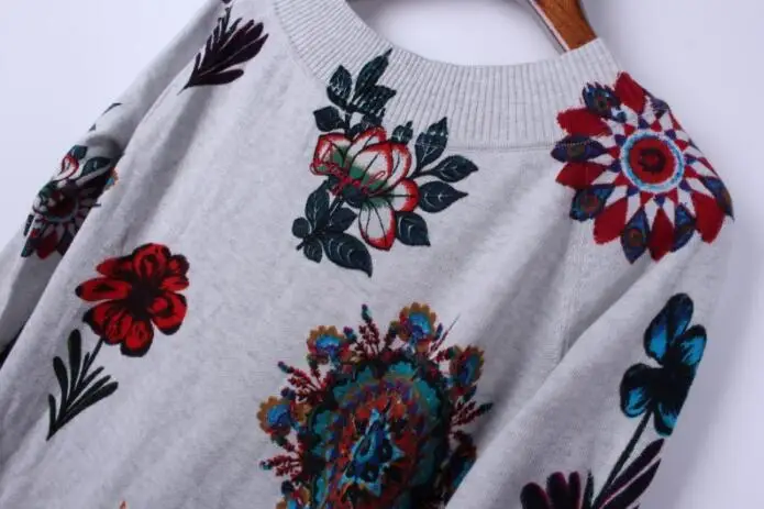 DESIGUAL/Новинка года; Испанский Стиль; эластичная трикотажная одежда с длинными рукавами и одним воротником; Джерси Один код XS-XL XXL