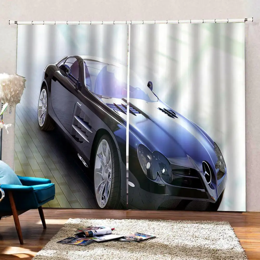 Суперспортивная Автомобильная занавеска с цифровым принтом фото на заказ для
