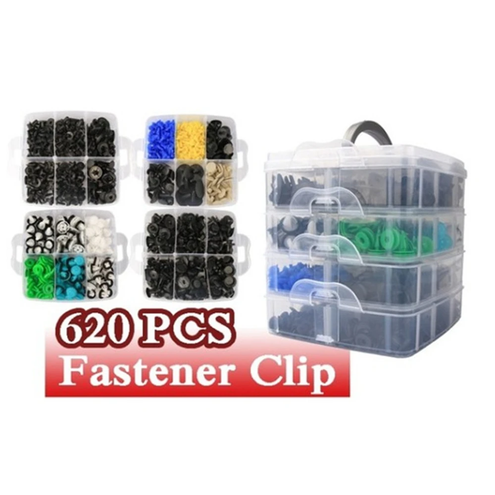 

24 Size or 16 Size 620pcs Auto Fastener Clip Mixed Car Body Push Retainer Pin Rivet Bumper Door Trim Panel Retainer Fastener Kit